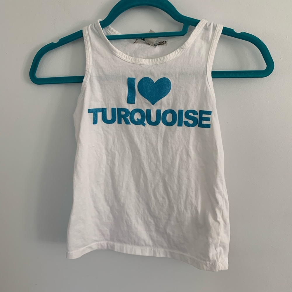 Y2k Zara turquoise tank